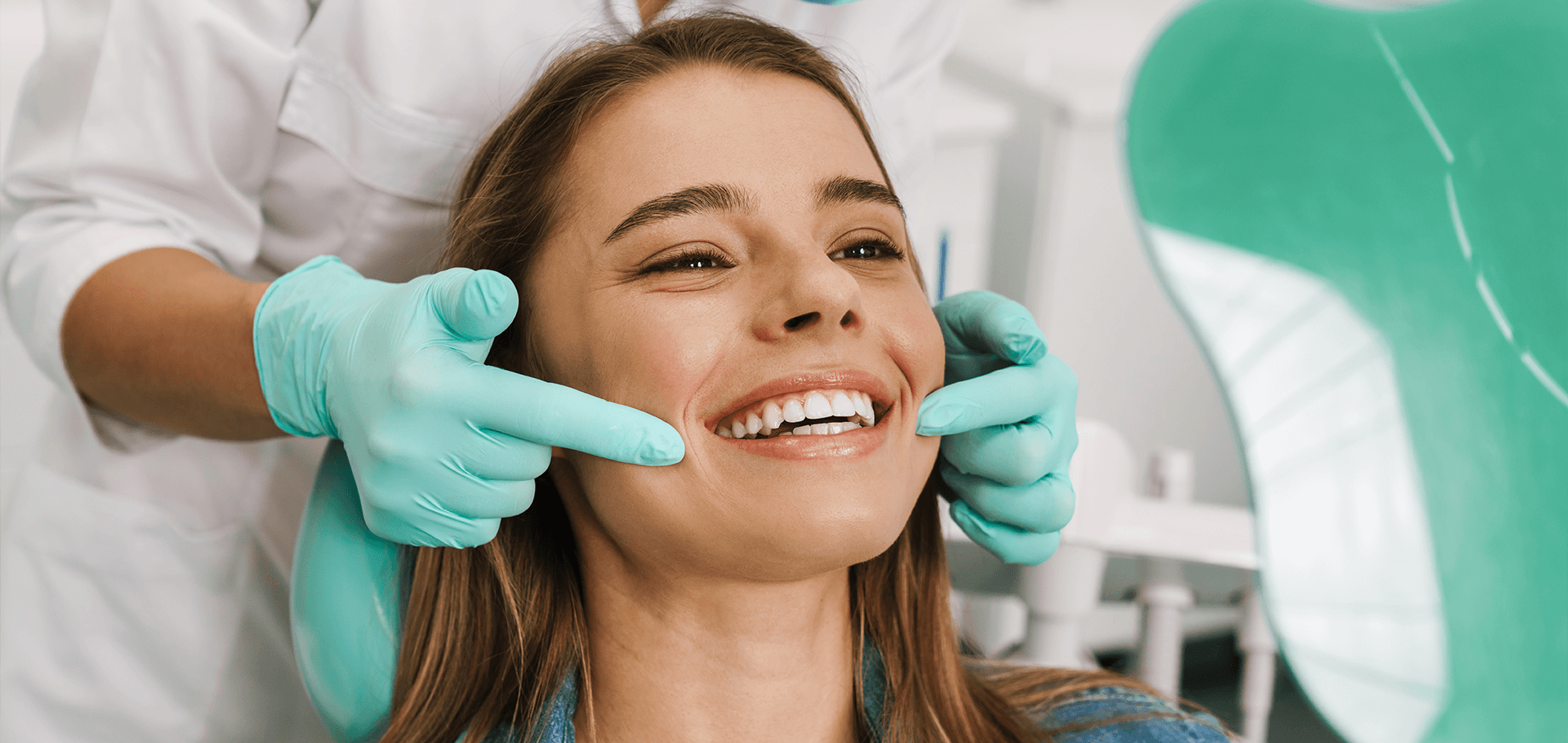 Male patient with very straight teeth